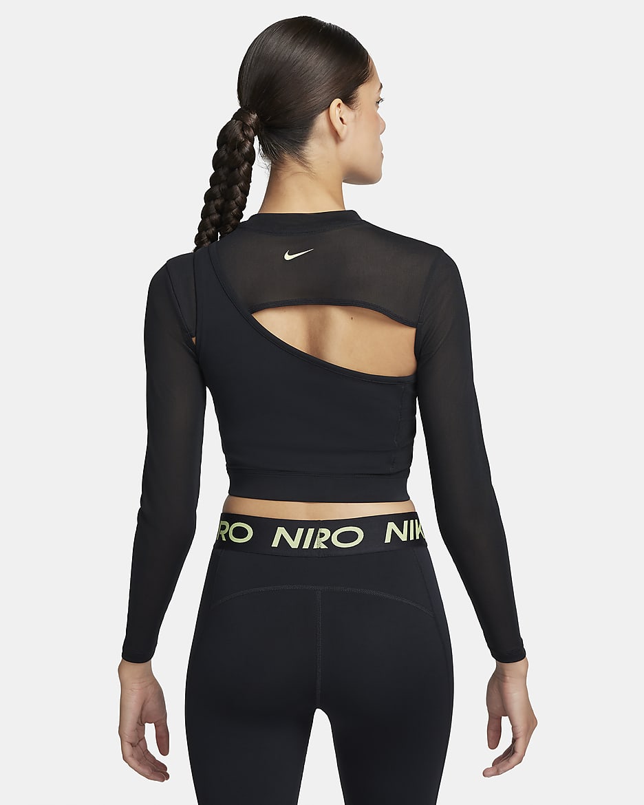 Nike long sleeve crop top best sale